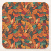 Farbige Herbstlaube Rechteckiger Pappuntersetzer (Vorderseite)