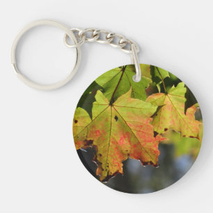 Farbige Herbstlaube Schlüsselanhänger