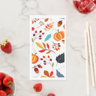 Farbige Herbstlaube Serviette