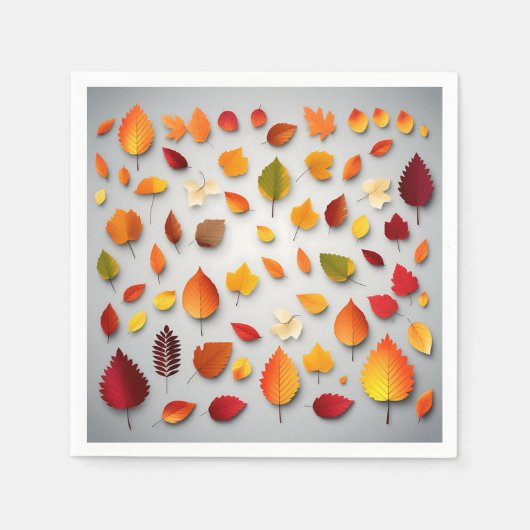 Farbige Herbstlaube Serviette (Vorderseite)
