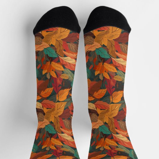 Farbige Herbstlaube Socken (Oben)