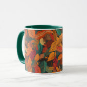 Farbige Herbstlaube Tasse (Vorderseite Links)