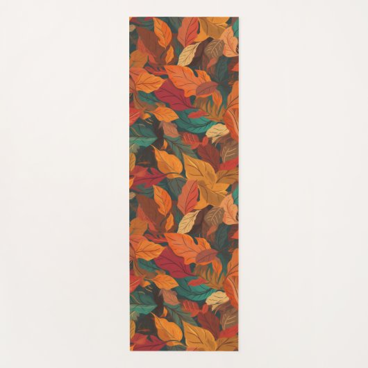 Farbige Herbstlaube Yogamatte (Vorderseite)
