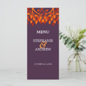 Farbige Herbstlaubs Menükarte (Stehend Vorderseite)