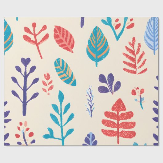 Farbige Herbstleaf Geschenkpapier (Flach)