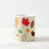 Farbige Herbstleaves Berries Pumpkin Muster Kaffeetasse (Mittel)