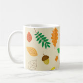 Farbige Herbstleaves Berries Pumpkin Muster Kaffeetasse (Links)