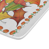 Farbige Herbstleaves fallen Pumpkins Glas Schneidebrett (Ecke)