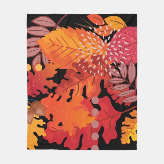 Farbige Herbstleaves Medley Fleece Blanket (Vorderseite)