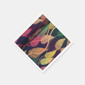 Farbige Herbstleaves Muster Napkins Serviette (Ecke)