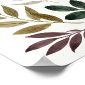 Farbige Herbstleaves & Pumpkin Begrüßungszeichen Poster (Ecke)