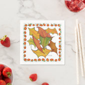 Farbige Herbstleaves Pumpkins Papier Party Serviette (Beispiel)