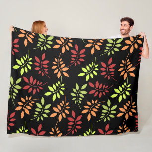 Farbige Herbstreben in warmer Fleece Blanke