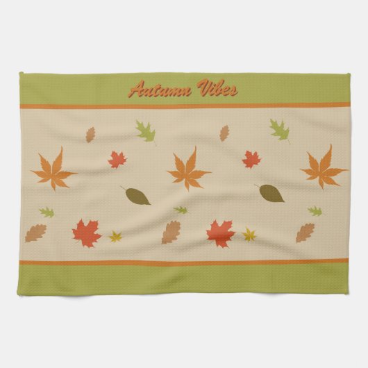 Farbige Herbstunterschiede mit benutzerdefiniertem Geschirrtuch (Horizontal)