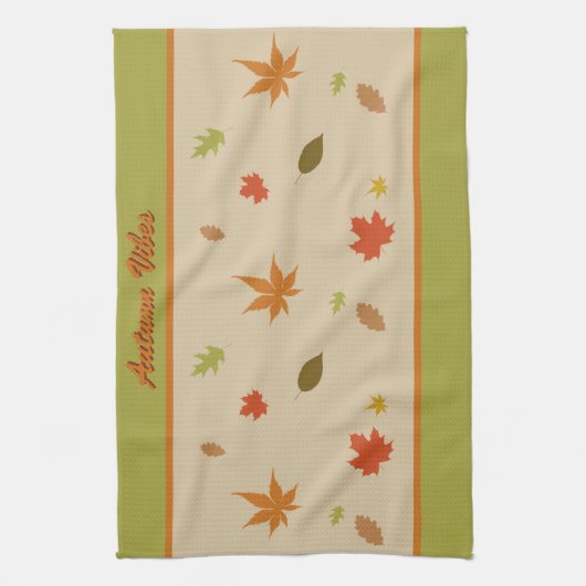 Farbige Herbstunterschiede mit benutzerdefiniertem Geschirrtuch (Vertikal)