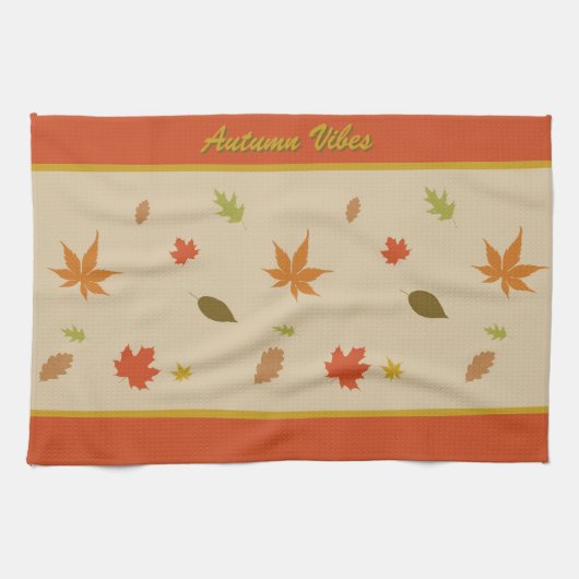Farbige Herbstunterschiede mit benutzerdefiniertem Geschirrtuch (Horizontal)