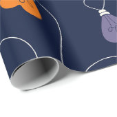 Farbige Herz-Lichterketten Geschenkpapier (Rolleneckpunkt)