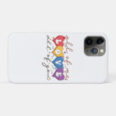 Farbige Herz-Liebeszitate Case-Mate iPhone Hülle (Rückseite (Horizontal))