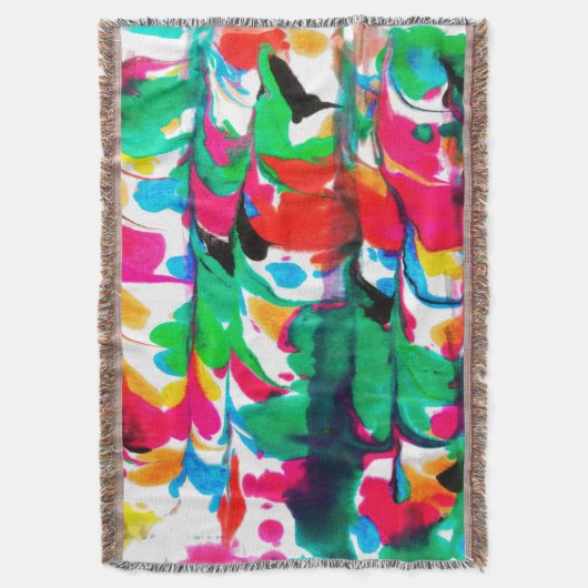 Farbige Herzen Decke (Vorderseite Vertikal)