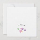 Farbige Herzen Einladung (Rückseite)