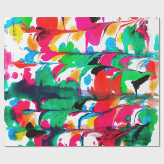 Farbige Herzen Geschenkpapier (Flach)