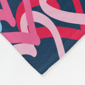 Farbige Herzen - Graffiti-Stil Fleecedecke (Ecke)