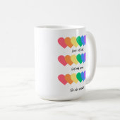 Farbige Herzen Inspiration Kaffee-Tasse Kaffeetasse (VorderseiteRechts)
