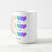 Farbige Herzen Inspiration Kaffee-Tasse Kaffeetasse (Vorderseite Links)