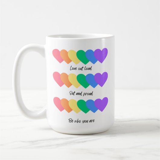 Farbige Herzen Inspiration Kaffee-Tasse Kaffeetasse (Links)