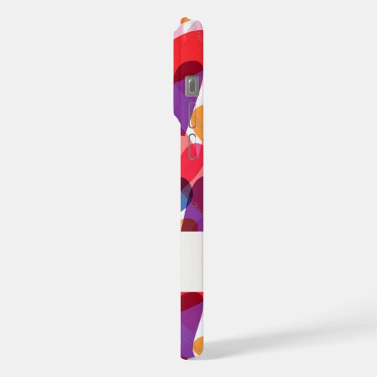 Farbige Herzen iPhone Hülle (Linke Seite)