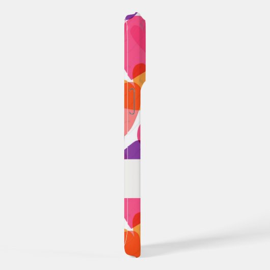 Farbige Herzen iPhone Hülle (Rechte Seite)