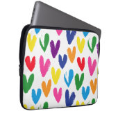 Farbige Herzen Laptopschutzhülle (Vorne Rechts)
