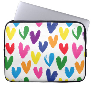 Farbige Herzen Laptopschutzhülle