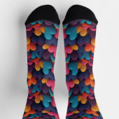 Farbige Herzen mit Texturen Socken (Oben)