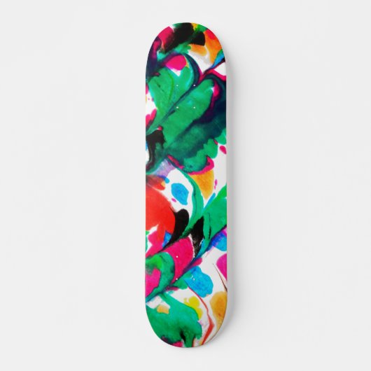Farbige Herzen Skateboard (Vorne)