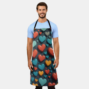 Farbige Herzen, Valentinstag-Kunst Schürze