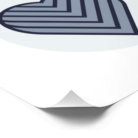 Farbige Herzformen. Poster (Ecke)