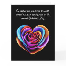 Farbige herzförmige Rose - Valentinstag -
