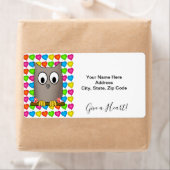 Farbige Herzklopfen mit Herz-Labels (Insitu)