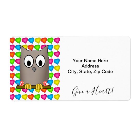 Farbige Herzklopfen mit Herz-Labels (Vorne)