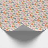 Farbige Herzmuschel Geschenkpapier (Ecke)