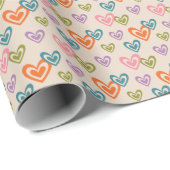 Farbige Herzmuschel Geschenkpapier (Rolleneckpunkt)