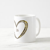 FARBIGE HERZTEXT-TASSE KAFFEETASSE (VorderseiteRechts)