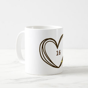 FARBIGE HERZTEXT-TASSE KAFFEETASSE