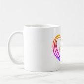 FARBIGE HERZTEXT-TASSE KAFFEETASSE (Links)