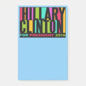 Farbige Hillary Clinton 2016 Post-it-Notizen Post-it Klebezettel (Vorderseite)