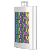 Farbige Hillary Clinton-Flasche 2016 Flachmann (Links)