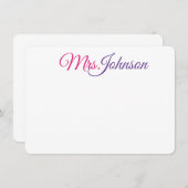 Farbige Hinweise für Unternehmen oder Privatperson Mitteilungskarte (Vorne/Hinten)