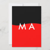 Farbige Hinzufügen eines Namens-Textbilds Einladung (Rückseite)