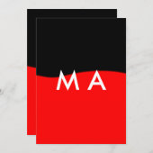 Farbige Hinzufügen eines Namens-Textbilds Einladung (Vorne/Hinten)